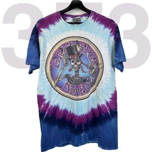 VINTAGE 1999 GRATEFUL DEAD QUEEN OF SPADES SHIRT SZ M TIE DYE BLUE